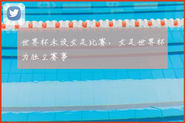 世界杯未设女足比赛,女足世界杯为独立赛事